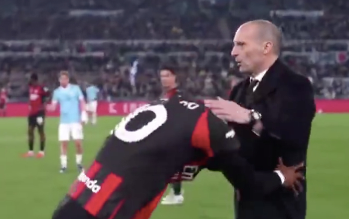 AC米兰客场0-1负拉齐奥 莱奥与阿莱格里爆发冲突