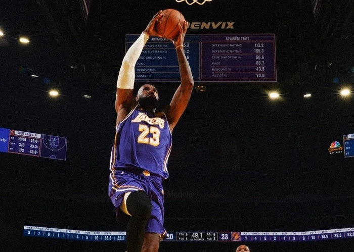 勒布朗·詹姆斯距离12000次助攻仅差2次，湖人战勇